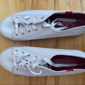Keds shoes - white + red accents